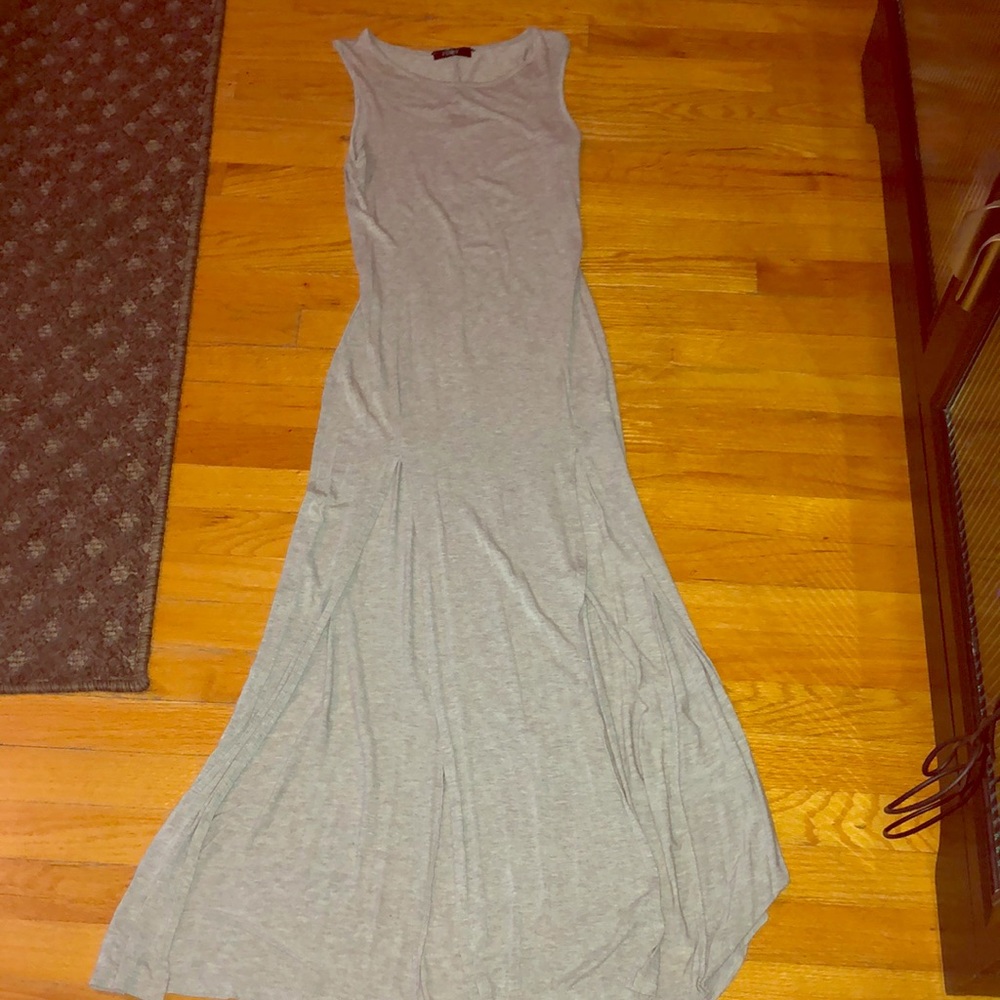 FURY grey cotton maxi with slits